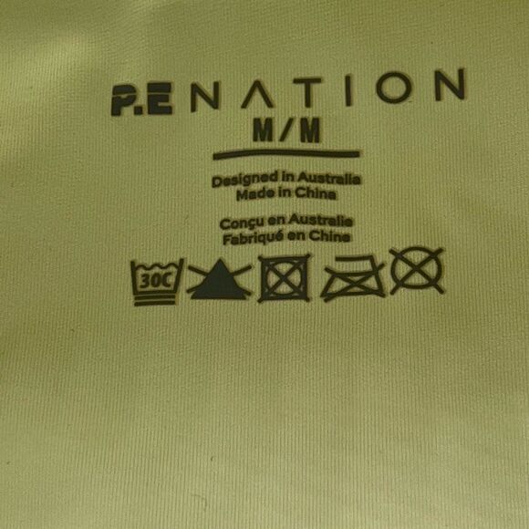 P.E Nation Backcheck Sports Bra Sz M Yellow Light Lime - Picture 3 of 11